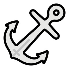 anchor filled outline icon