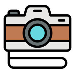 camera filled outline icon
