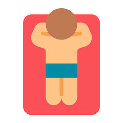 suntan flat icon