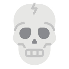 skull flat icon