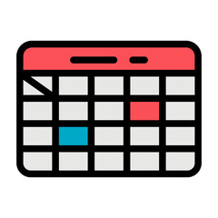 schedule filled outline icon