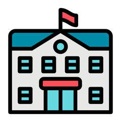 school filled outline icon