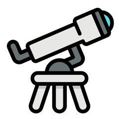 telescope filled outline icon