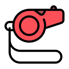 whistle filled outline icon