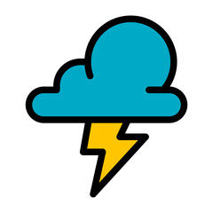 storm filled outline icon