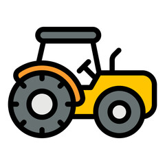 tractor filled outline icon