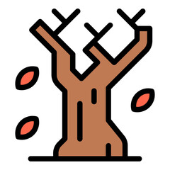 tree filled outline icon