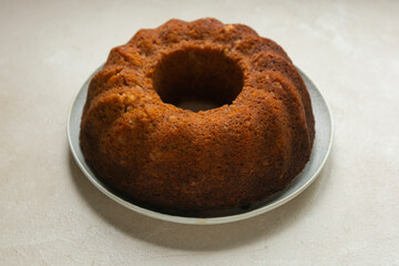 Chocolate bundt homemade cake. Homemade baking. Step by step recipe.