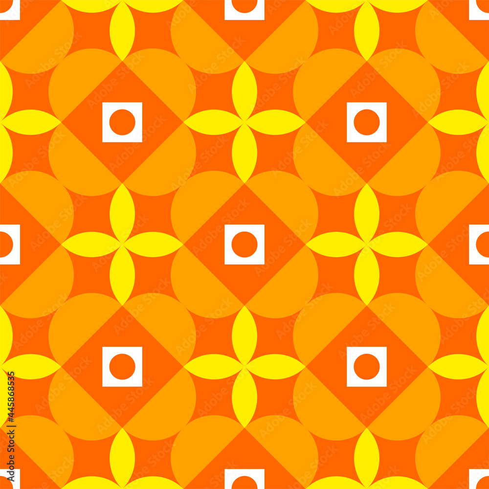 Poster Seamless geometric pattern. Vector abstract retro background.