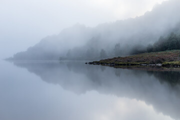 fog on the lake