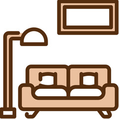 living room one color icon
