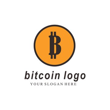 Vector Illustration Of Bitcoin, Crypto Currency, Blockchain. Fits Blockchain Bitcoin Stickers For Web Or Print. Bitcoin Logo.