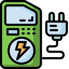 charging station line icon