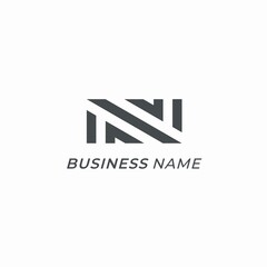logo design letter N and bold