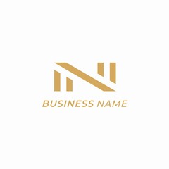logo design letter N and bold