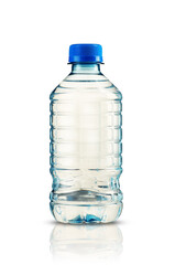 small bottle with mineral water
