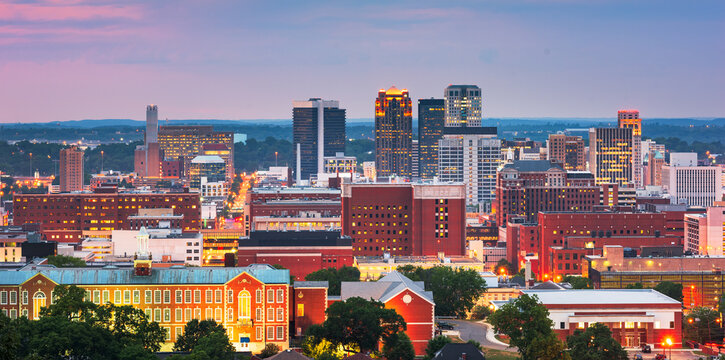 Birmingham, Alabama, USA downtown city skyline