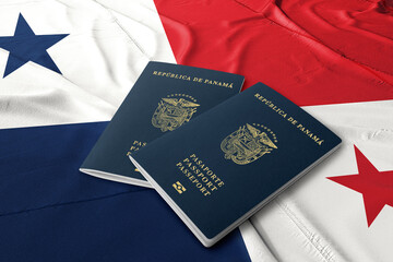 A Panamanian passport is the passport issued to citizens of Panama to facilitate international travel ,Passport on the flag of Panama
 - obrazy, fototapety, plakaty