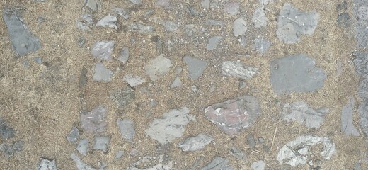 
Stone road texture, old cobblestone pavement