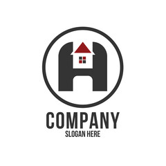 Logo letter H  or A with house for your company, corporate or business brand.