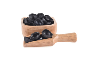 charcoal macadamia isolated on white background