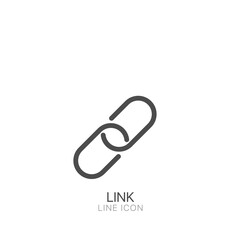 Link vector line icon. Editable stroke Link icon vector for web, computer and mobile app