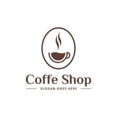 Coffee logo. For Coffee Shop, Cafe, Coffeehouse, Coffeemaker logo design, Coffee with Cappuccino or Espresso Flavor