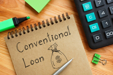 Conventional loan is shown on the business photo using the text