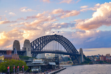 Fototapeta premium Sydney Harbour Bridge, an arch bridge across Sydney Harbour in Sydney, New South Wales, Australia