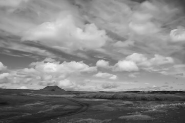 Fototapeta na wymiar Landscape with black and white image