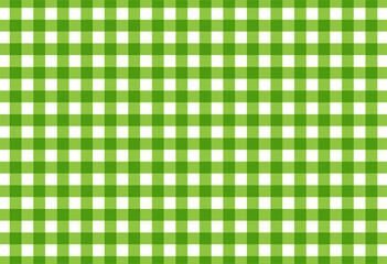 Plaid check diagonal fabric texture seamless pattern. Vector illustration.(green)