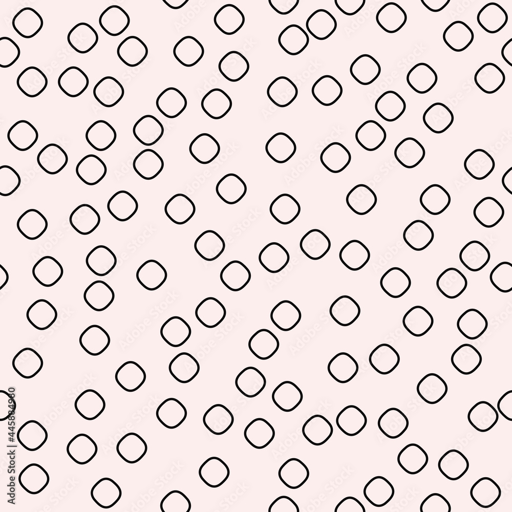 Poster Empty rings wallpaper. Vector seamless repeated shape pattern.