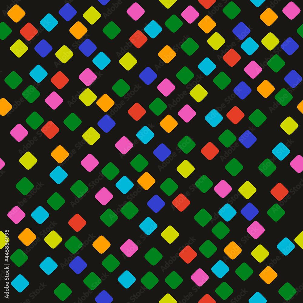 Poster Mosaic squares wallpaper. Seamless vector colorful application with shapes.