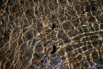 reflection of light into the water