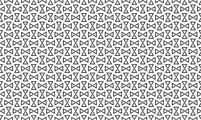 Seamless black hourglass vector on a white background