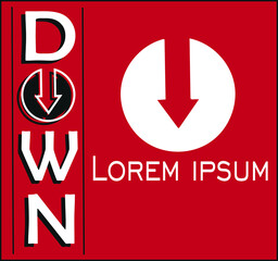down logo