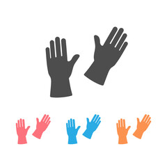 Gloves flat style icon set design, Cleaning service wash home hygiene equipment domestic interior housework and housekeeping theme Vector illustration