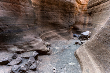 Barranco de Las Vacas rock formations in Gran Canaria