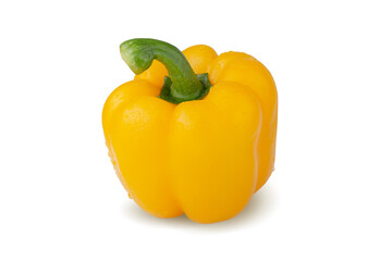 Yellow Bell Pepper isolated on a white background