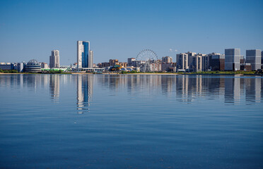 Russian city Kazan on a sunny summer day