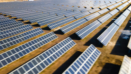 Solar panels, photovoltaic, alternative power source - selective focus