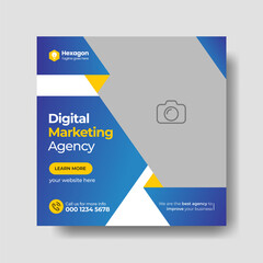 Fototapeta premium Digital business marketing social media post template