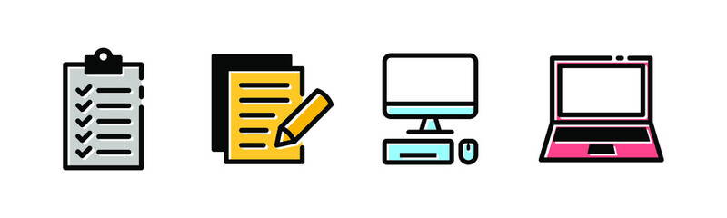 Vector graphic of office work icon collection
