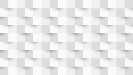 white wall of many consecutive three-dimensional blocks