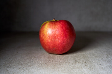 Close up of red apple in the photoshoot