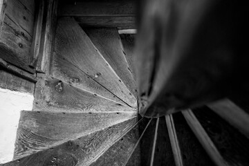 Tudor building wooden staircase