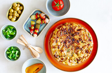 A flat lay image of a delicious Spanish 