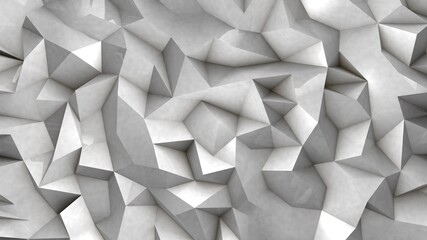Diseño abstracto con polígonos. Ilustración colorida con degradados. Fondo geométrico, recurso grafico. Render 3d