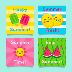 Cartoon Summer Cards Collection_3