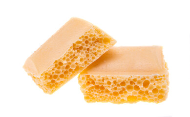 aerated chocolate isolated